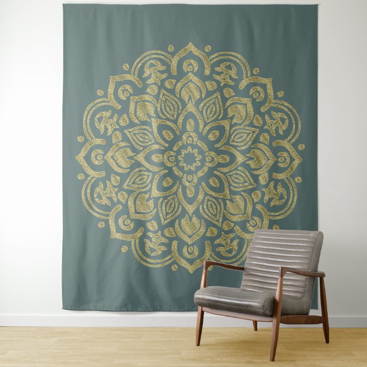 Golden Mandala - Tapestry | Zazzle