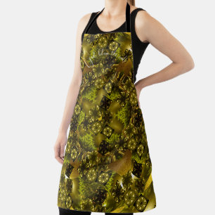 Golden Mandala Vintage Christmas Holiday Apron