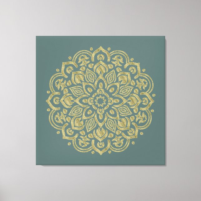 Golden Mandala - Wrapped Canvas Print (Front)