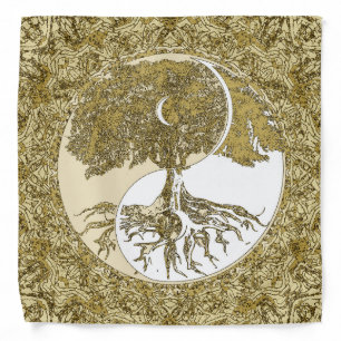 Golden Mandala Yin Yang Bandana