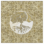 Golden Mandala Yin Yang Fabric