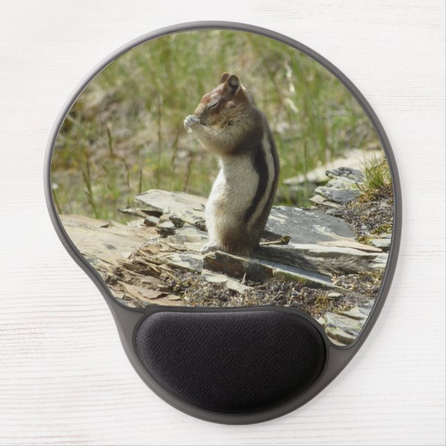 Golden-Mantled Ground Squirrel at Glacier I Gel Mouse Pad (Front)