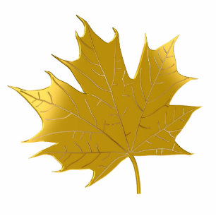 Golden maple leaf statuette