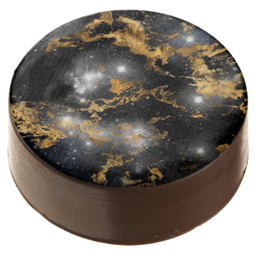 Golden Marble Dark Starry Night Space Lover Galaxy Chocolate Covered Oreo