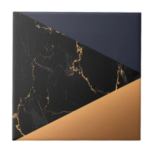 Golden Marble Geometric Ceramic Tile