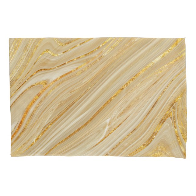 Golden marble: luxurious texture background. pillow case (Front)