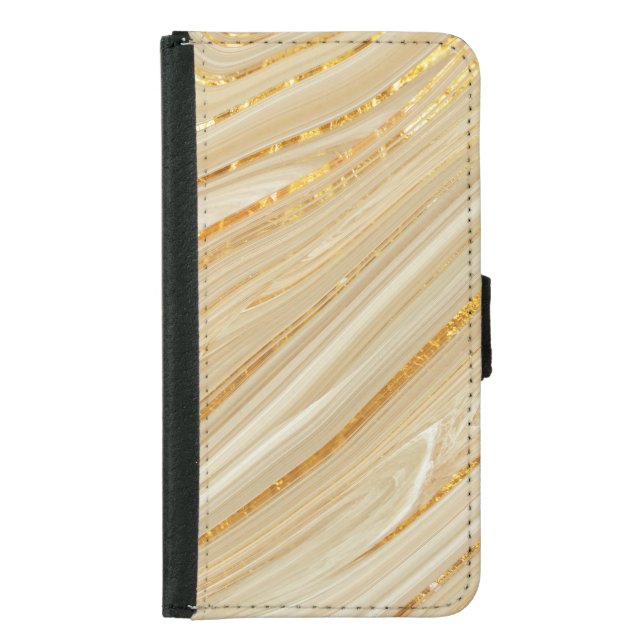 Golden marble: luxurious texture background. samsung galaxy wallet case (Front)