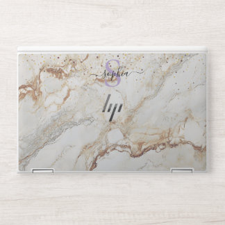 golden marble stone HP laptop skin