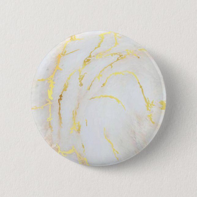 Golden Marble Template Trendy Elegant Custom Button (Front)