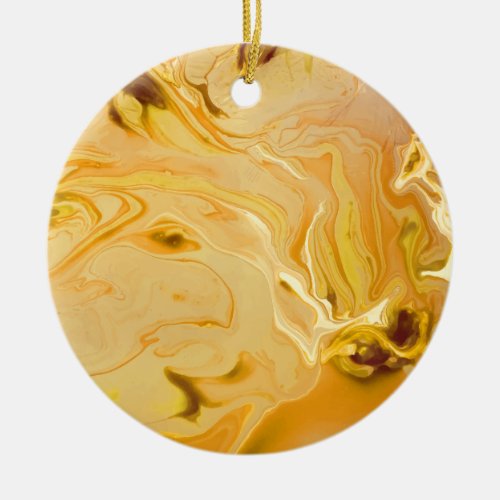 Golden Marble Texture Ceramic Ornament