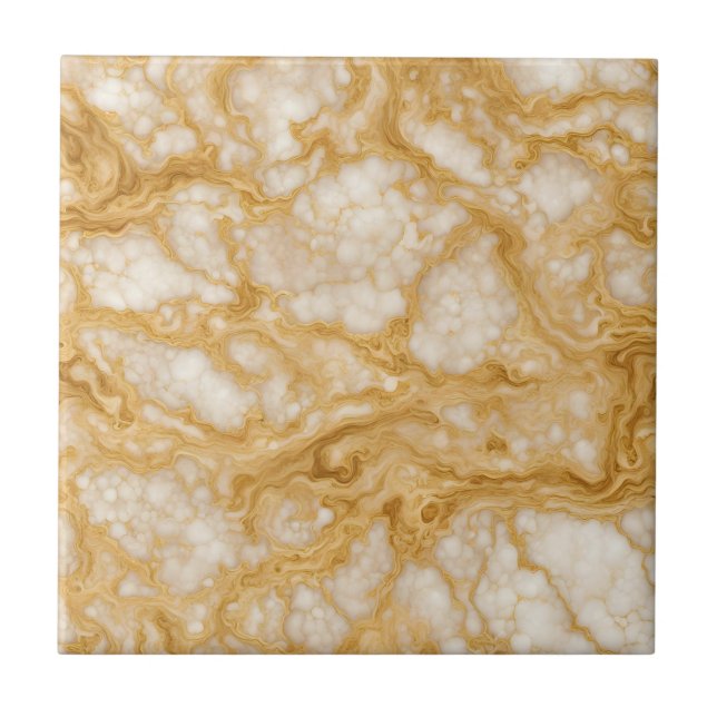Golden Marble Texture Ceramic Tile (Front)