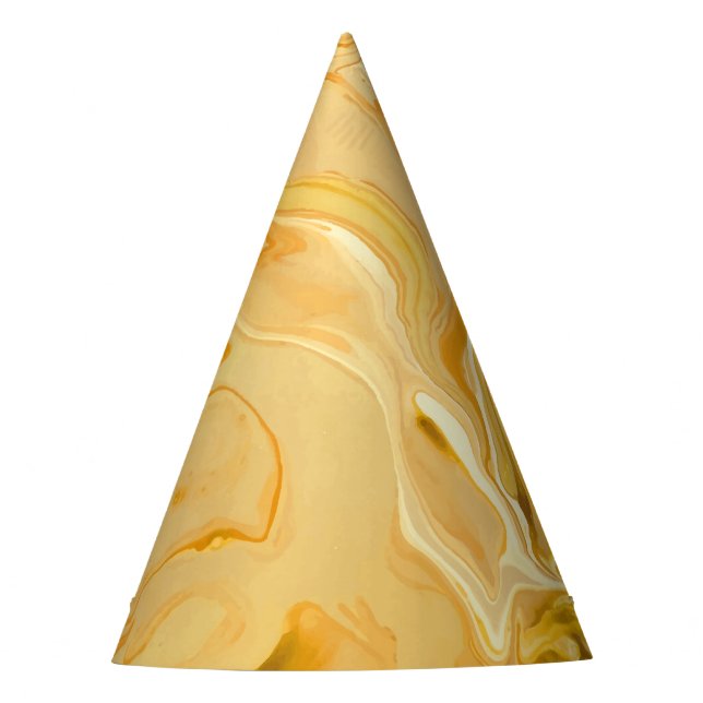 Golden Marble Texture Party Hat (Front)