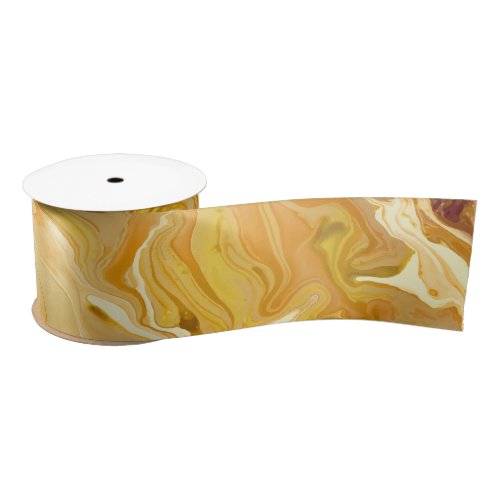Golden Marble Texture Satin Ribbon