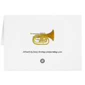 Golden Marching French Horn Cards (Back Horizontal)