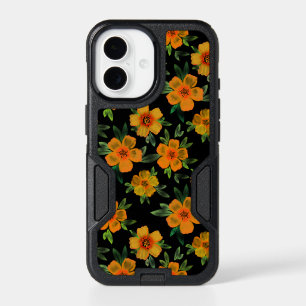 Golden Marigold Bloom on Black iPhone 17 Case