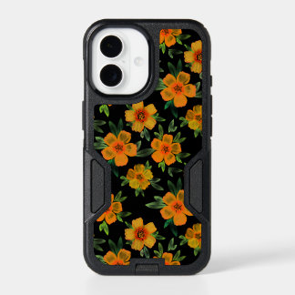 Golden Marigold Bloom on Black iPhone 17 Case