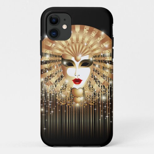 Golden Mask Mardi Gras iPhone 5 Case