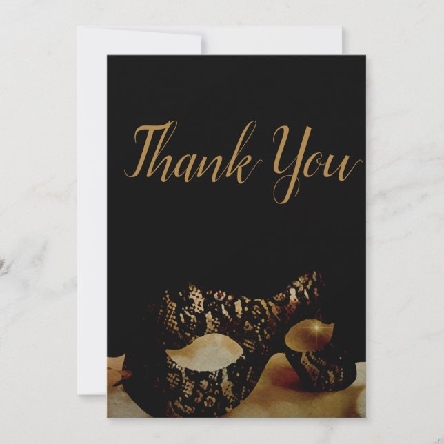Golden Mask Thank You Card (Front)