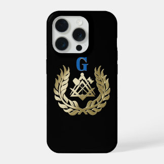 Golden masonry symbol iPhone 15 pro case