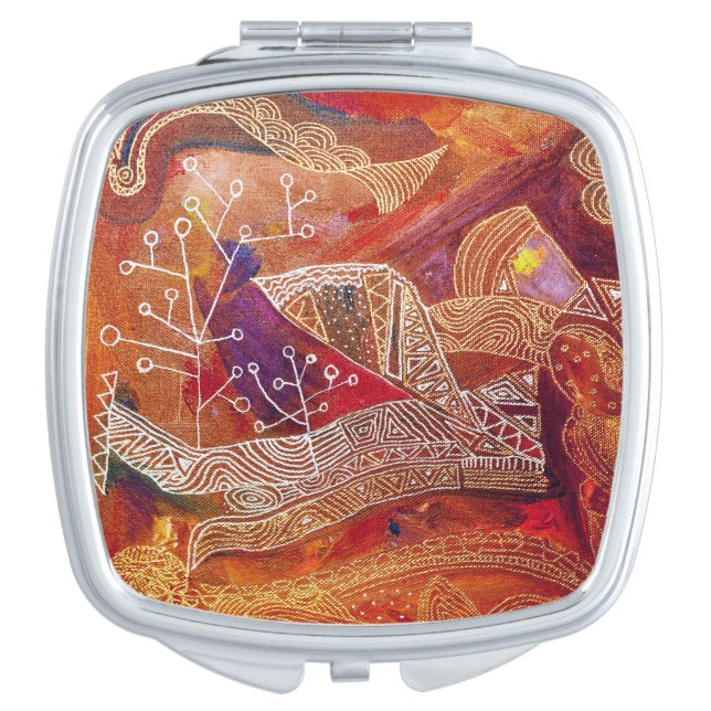 golden maze compact mirror (Front)