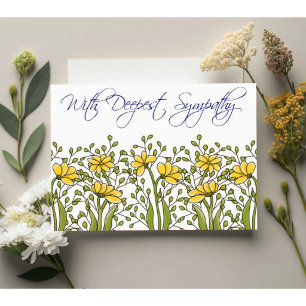 Golden Meadow – Botanical Sympathy Card