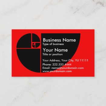 Golden Mean Business Card by Ars_Brevis at Zazzle