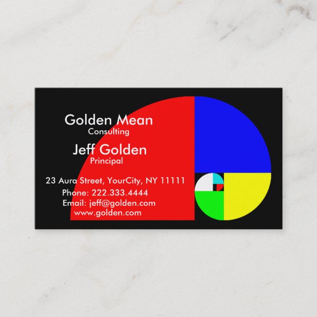 Golden Mean Business Card (Front)