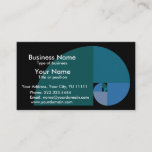 Golden Mean Business Card<br><div class="desc">Golden Ratio, Fibonacci Spiral Art fascinating artists and scientists for centuries. Replace placeholder text with your info to personalize. Add additional lines of text if necessary. You can change background color. The way we present Golden Ratio, Fibonacci Spiral makes visual of timeless beauty. Visual has universal appeal and is suitable...</div>