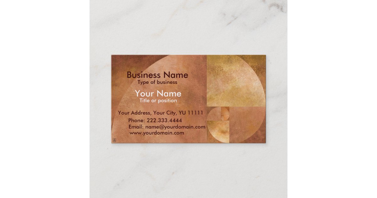 Golden Mean Business Card Zazzle