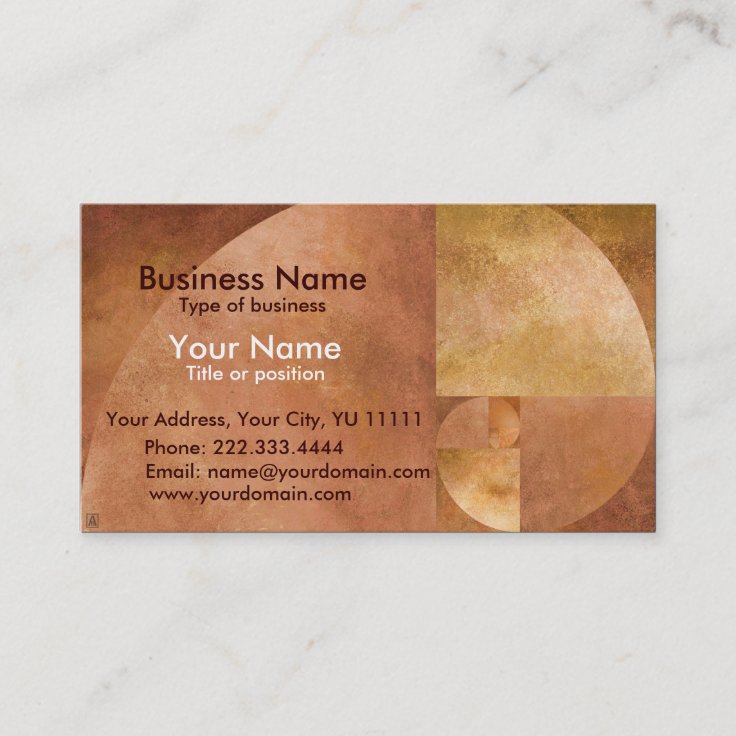 Golden Mean Business Card Zazzle
