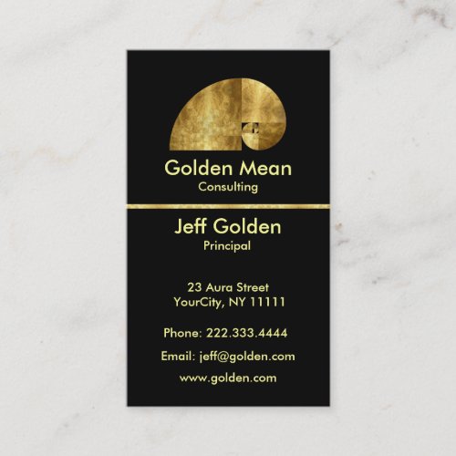 Golden Mean Business Card