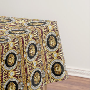 Golden Medusa Gems Tablecloth