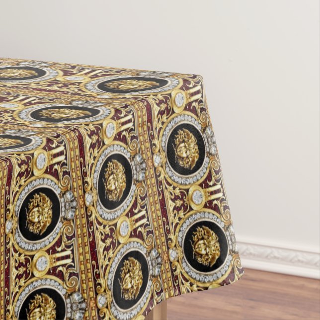 Golden Medusa Gems Tablecloth (In Situ)