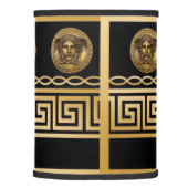 Golden Medusa Greek Key Braid Lamp Shade (Right)