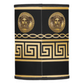 Golden Medusa Greek Key Braid Lamp Shade (Back)