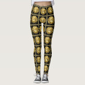 GOLD CHAIN LEGGINGS-BLACK  Black leggings, Leggings design, Leggings