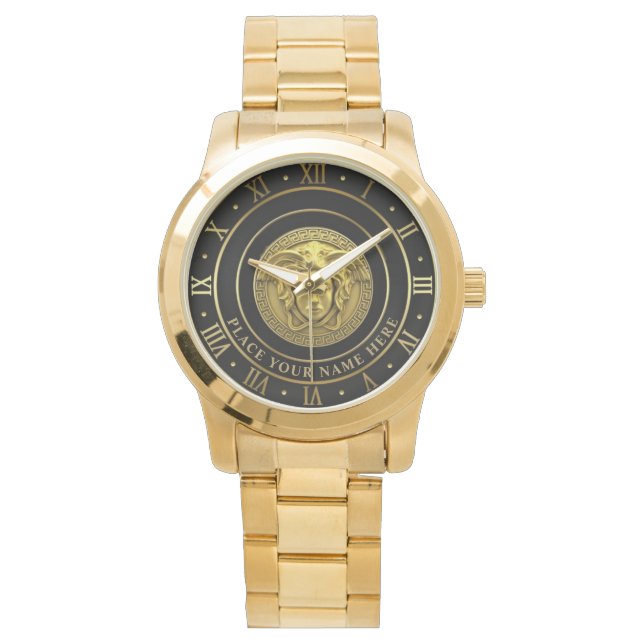 Golden Medusa PERSONALIZED Gift Watch (Front)