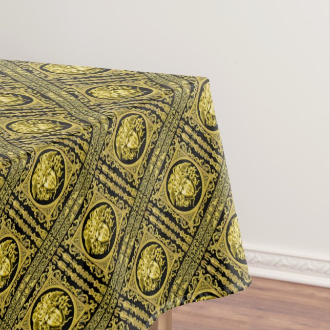 Golden Medusa Tablecloth (In Situ)