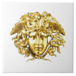 Golden Medusa Wall Tile
