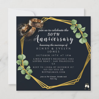 Golden Memories: Celebrating 50 Years of Love Invitation