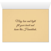 Golden Menorah Hanukkah Cards (Inside Horizontal (Bottom))