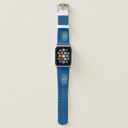 Golden menorah Hanukkah greeting festival of light Apple Watch Band