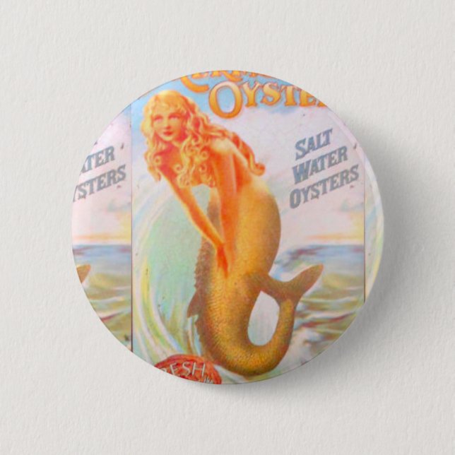 golden mermaid button (Front)