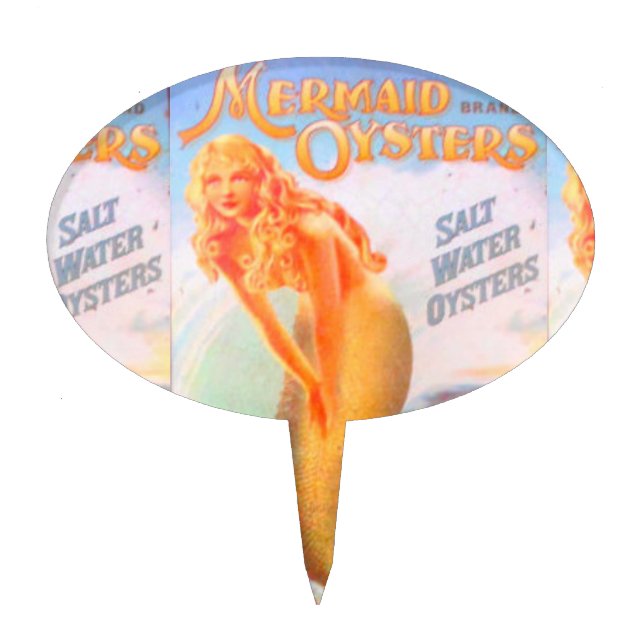 golden mermaid cake pick (Front)