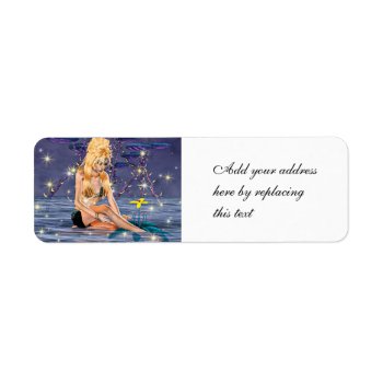 Golden Mermaid Label by YourFantasyWorld at Zazzle