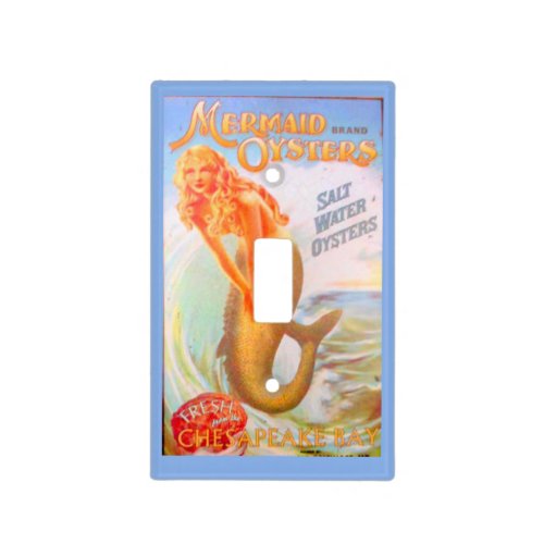 Golden mermaid light switch cover