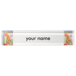 golden mermaid nameplate