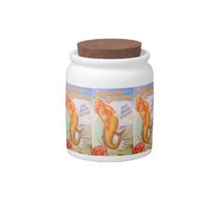 golden mermaids candy jar