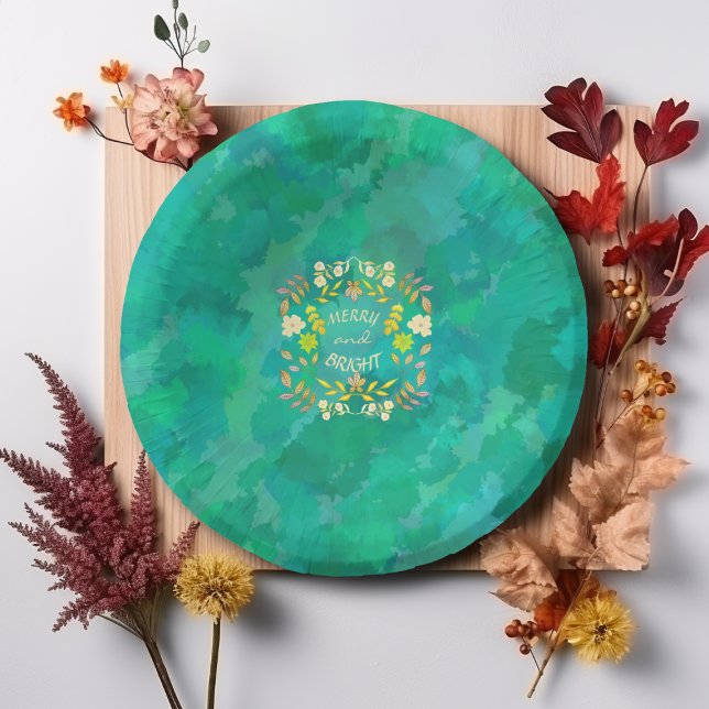 GOLDEN MERRY AND BRIGHT personalized Paper Bowls (Creator Uploaded)