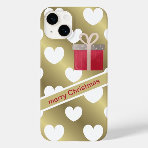 golden Merry Christmas iPhone case